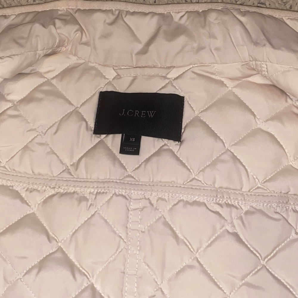 J. Crew Down Quilted Lightweight Jacket in Ivory - Picture 10 of 10